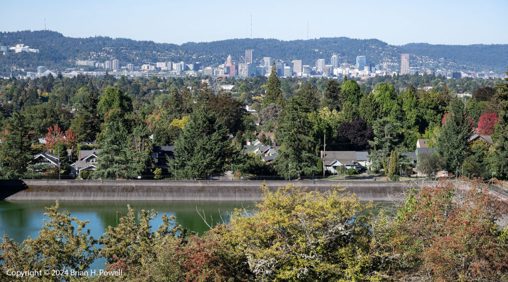 View of Portland downtown from Mt. Tabor