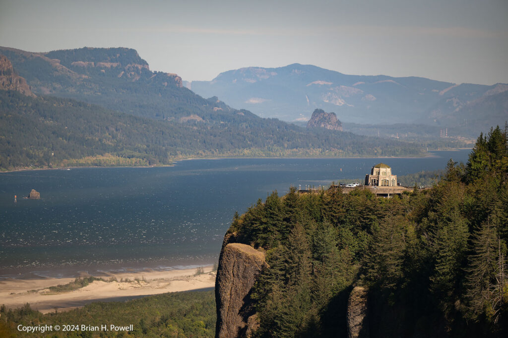 Vista House at Crown Point, overlooking the Columbia River Gorge