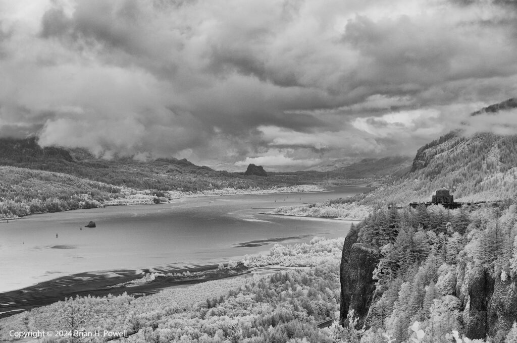 Vista House at Crown Point, overlooking the Columbia River Gorge